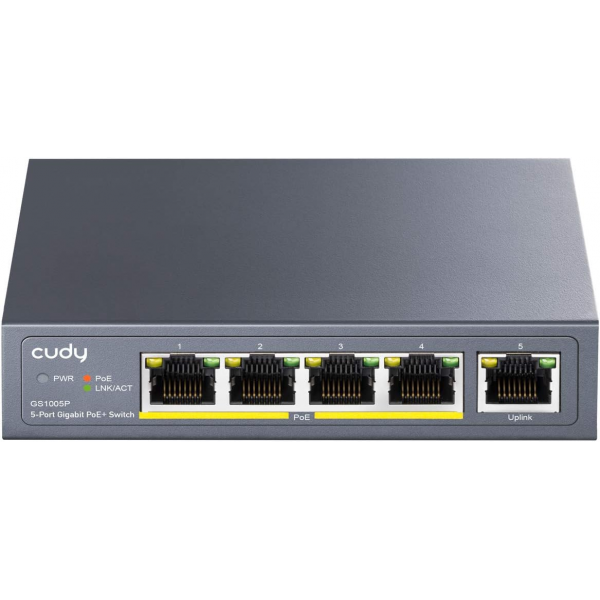 Cudy GS1005P 5-port Gigabit PoE+ 60W Networ... | Klikk Malta