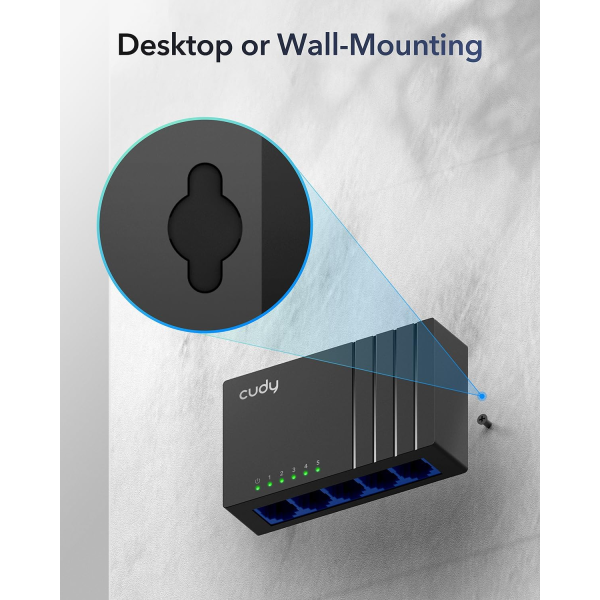 Cudy GS105D 5-port Gigabit Switch | Klikk Malta