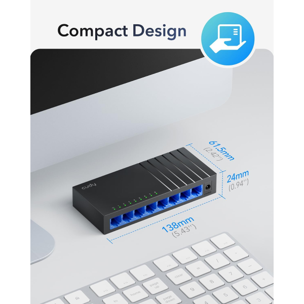 Cudy GS108D 8-port Gigabit Network Switch | Klikk Malta