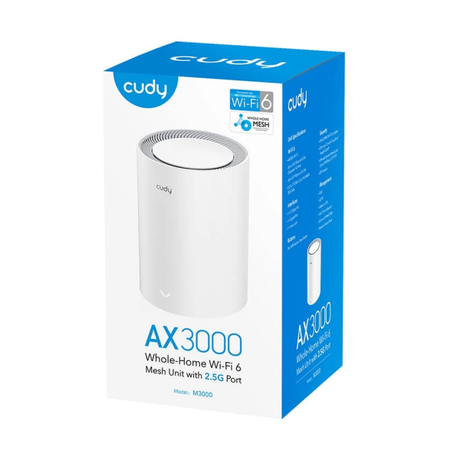 Cudy M3000 AX3000 2.5G Mesh Wi-Fi 6 Router ... | Klikk Malta
