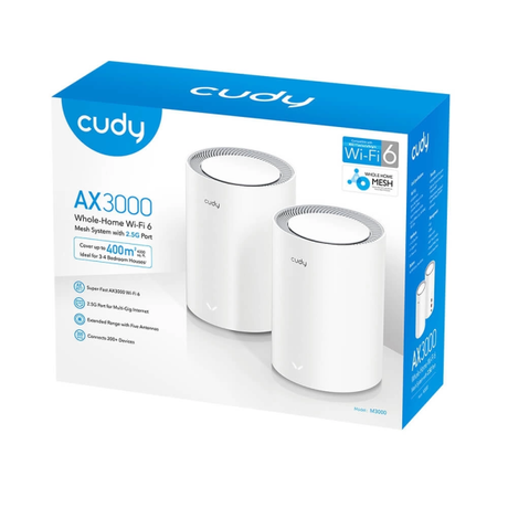Cudy M3000 AX3000 2.5G Mesh Wi-Fi 6 Router ... | Klikk Malta