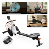 DeerRun RW600 Magnetic Rowing Machine White | Klikk Malta