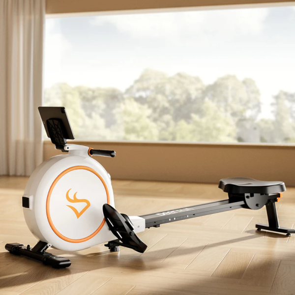 DeerRun RW600 Magnetic Rowing Machine White | Klikk Malta