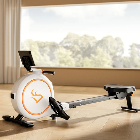 DeerRun RW600 Magnetic Rowing Machine White | Klikk Malta