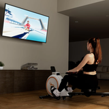 DeerRun RW600 Magnetic Rowing Machine White | Klikk Malta