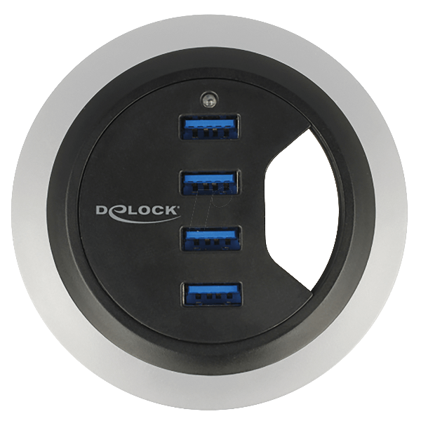 Delock In-Desk 4 Port USB 3.0 Hub | Klikk Malta