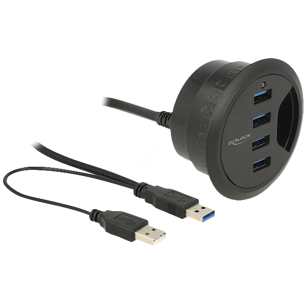 Delock In-Desk 4 Port USB 3.0 Hub | Klikk Malta
