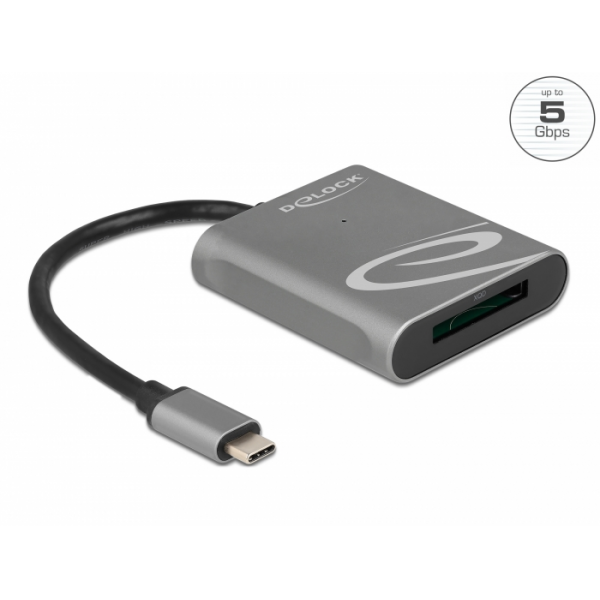 DeLock External USB-C XQD 2.0 Card Reader | Klikk Malta