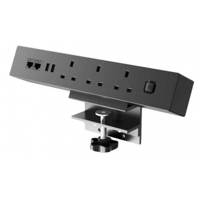 Desk Station Clamp 2xEthernet 2xUSB-A 3x UK... | Klikk Malta