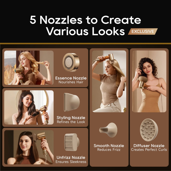 Dreame Miracle Hair Dryer - Gold | Klikk Malta