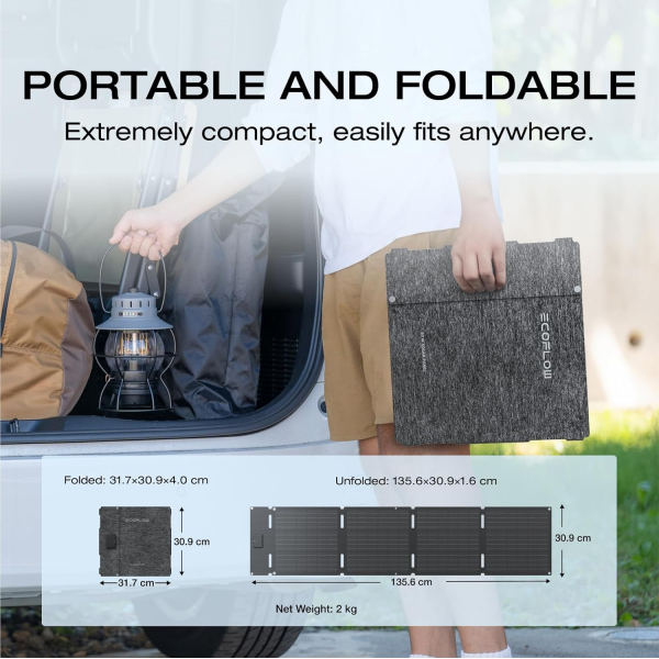 EcoFlow 60W Portable Solar Panel with Stand | Klikk Malta