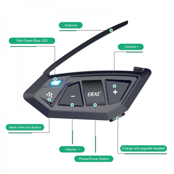 EJEAS MS20 Motorcycle Mesh Intercom | Klikk Malta