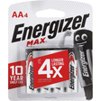 Energizer Max Alkaline 4xAA Batteries | Klikk Malta