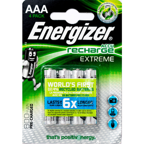 Energizer Recharge Extreme 4xAAA 800mAh Bat... | Klikk Malta