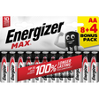 Energizer Max AA Batteries 8+4 Pack | Klikk Malta