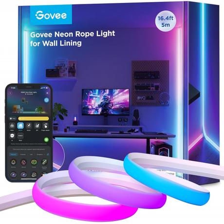 Govee Neon Rope Light for Wall Lining 5m | Klikk Malta