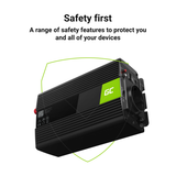 Green Cell Power Inverter 12V to 230V 1000W... | Klikk Malta