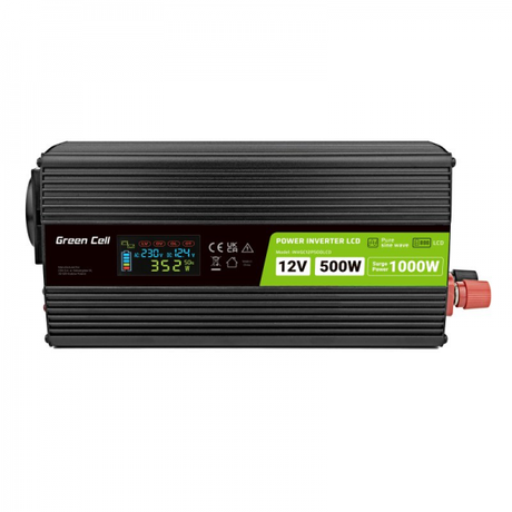 Green Cell Power Inverter 12V to 230V 500W/... | Klikk Malta