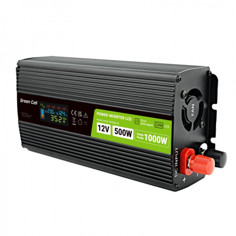 Green Cell Power Inverter 12V to 230V 500W/... | Klikk Malta