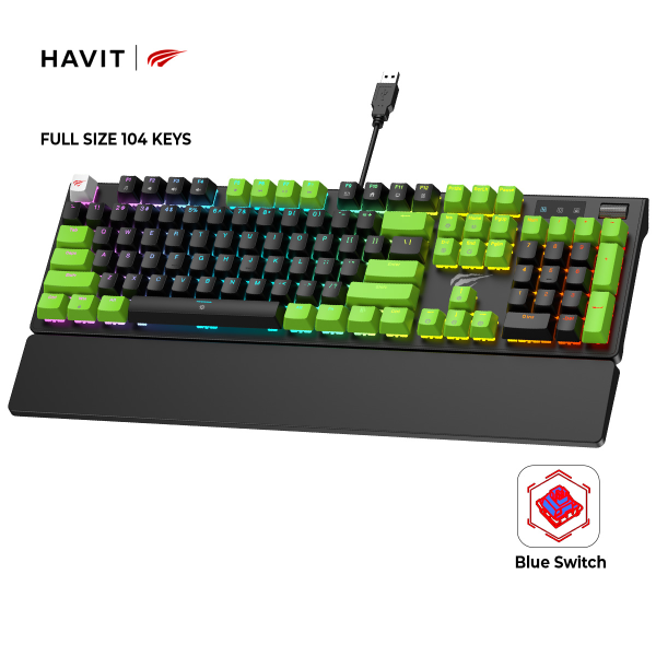HAVIT RGB Backlit Mechanical Keyboard Blue ... | Klikk Malta