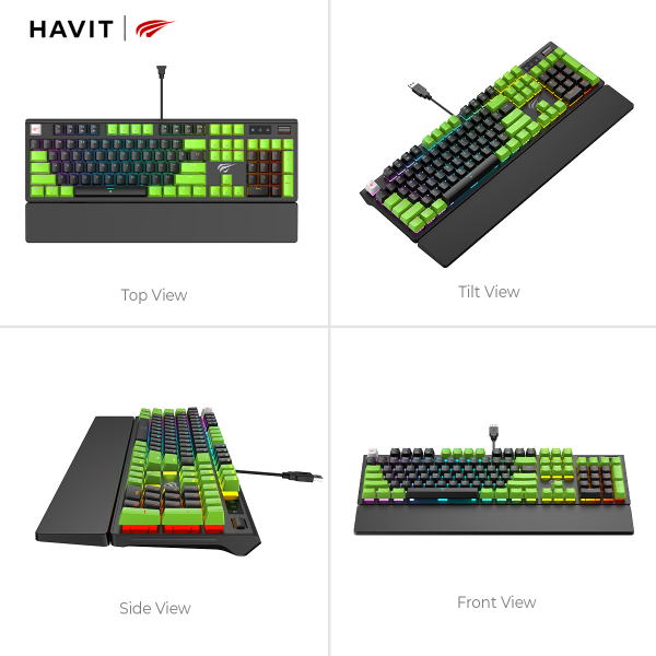 HAVIT RGB Backlit Mechanical Keyboard Blue ... | Klikk Malta