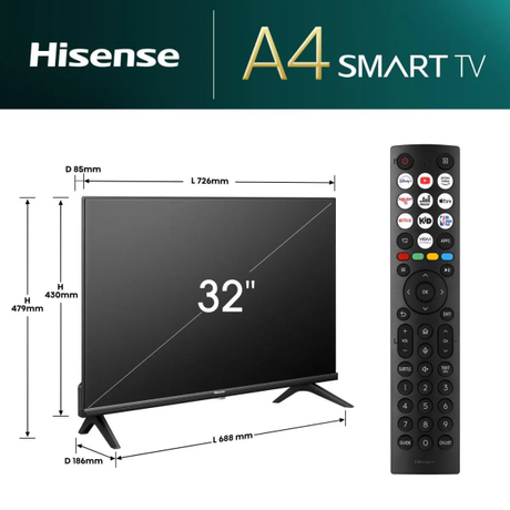 Hisense 32A4Q 32 inch HD Smart TV | Klikk Malta
