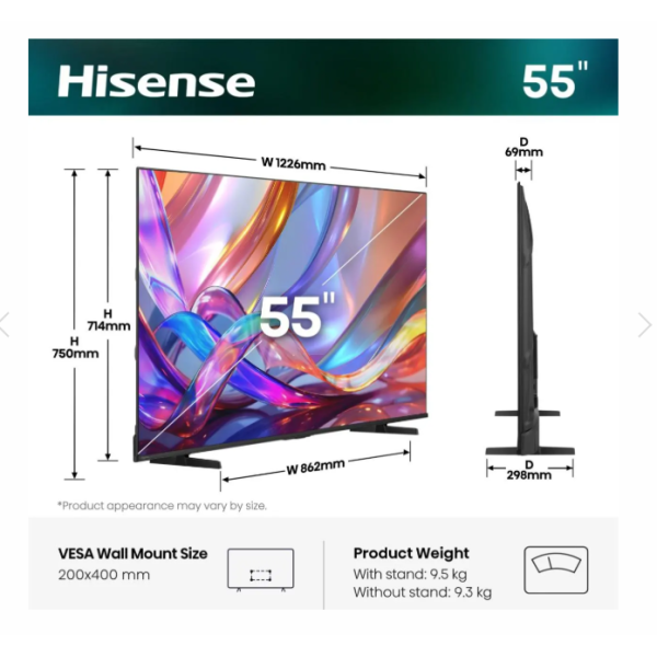 Hisense 55Q7S 55 inch QLED UHD Smart TV | Klikk Malta