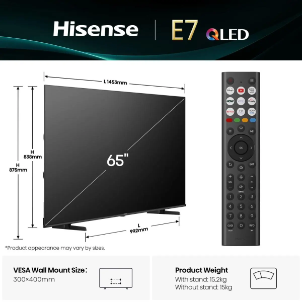 Hisense 65E7Q 65 inch UHD QLED Smart Televi... | Klikk Malta