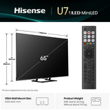 Hisense 65U7Q 65 inch UHD MiniLED Smart Tel... | Klikk Malta