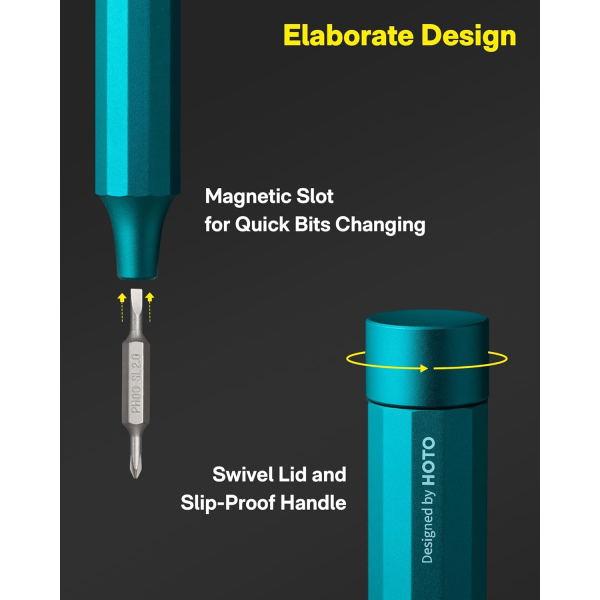 HOTO 24-in-1 Precision Screwdriver Green (2... | Klikk Malta