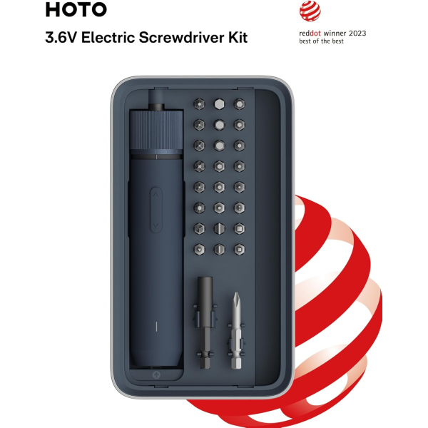 HOTO 3.6V Cordless Screwdriver Kit Blue (25... | Klikk Malta