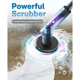 HOTO Electric Spin Scrubber Grey-Black (6pcs) | Klikk Malta