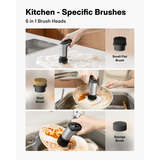HOTO Grip Cordless Spin Scrubber Grey-Black | Klikk Malta
