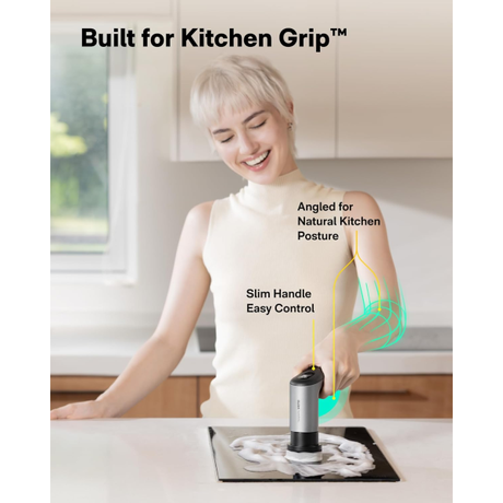HOTO Grip Cordless Spin Scrubber Grey-Black | Klikk Malta