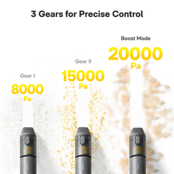HOTO Handheld Car Vacuum Cleaner Grey | Klikk Malta