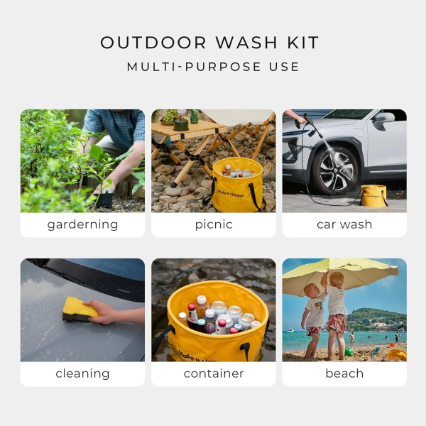 HOTO Outdoor Wash Kit Yellow | Klikk Malta