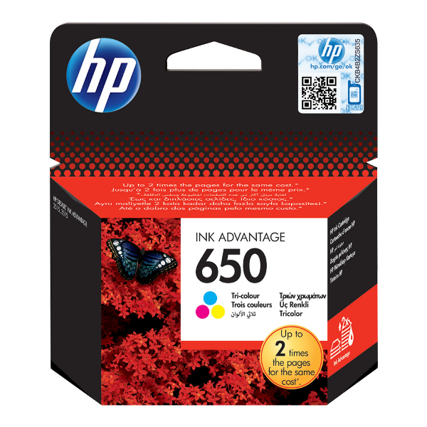 HP 650 Colour Ink Cartridge | Klikk Malta