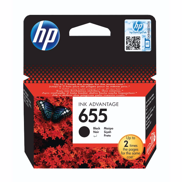 HP 655 Black Ink Cartridge | Klikk Malta