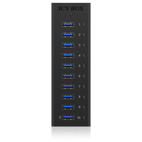 Icy Box 10 Port USB 3.0 Hub & Charger | Klikk Malta