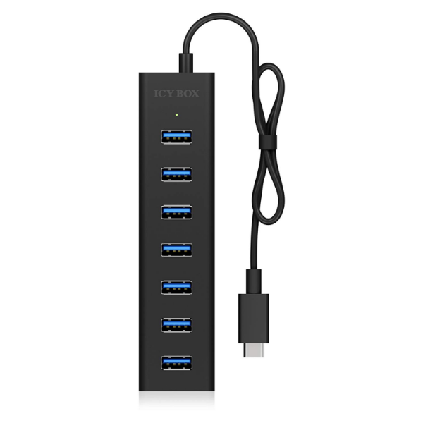 Icy Box 7 Port USB 3.0 Type-C Hub & Charger | Klikk Malta