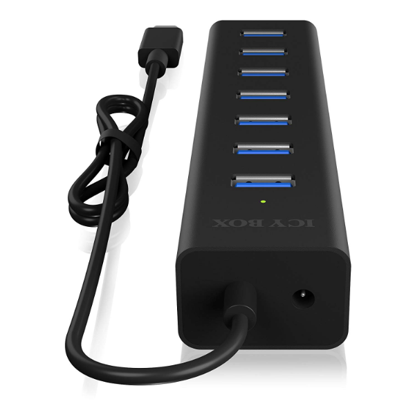 Icy Box 7 Port USB 3.0 Type-C Hub & Charger | Klikk Malta