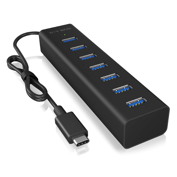 Icy Box 7 Port USB 3.0 Type-C Hub & Charger | Klikk Malta