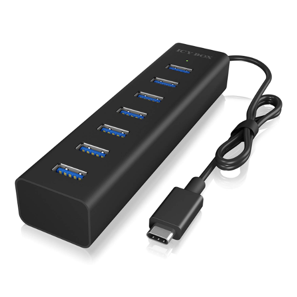 Icy Box 7 Port USB 3.0 Type-C Hub & Charger | Klikk Malta