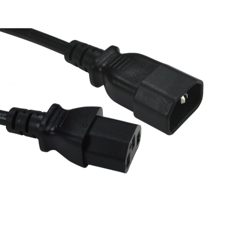 IEC (M) to IEC (F) PC Power Extension Cable 3m | Klikk Malta