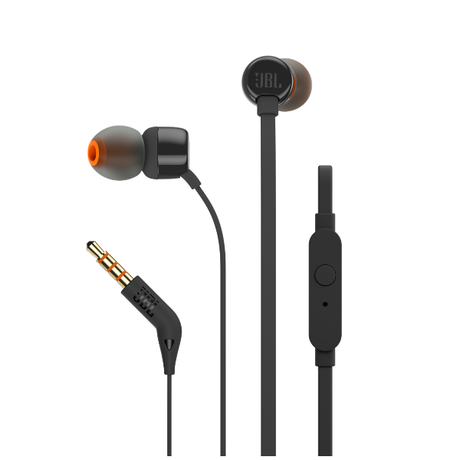 JBL T110 Earphones & Mic Black | Klikk Malta