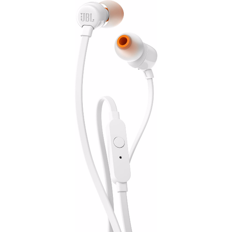 JBL T110 Earphones & Mic White | Klikk Malta