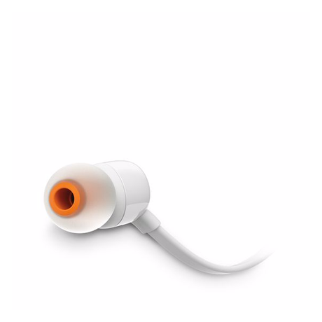 JBL T110 Earphones & Mic White | Klikk Malta