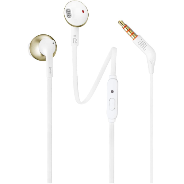 JBL T205 Earphones Champagne Gold | Klikk Malta