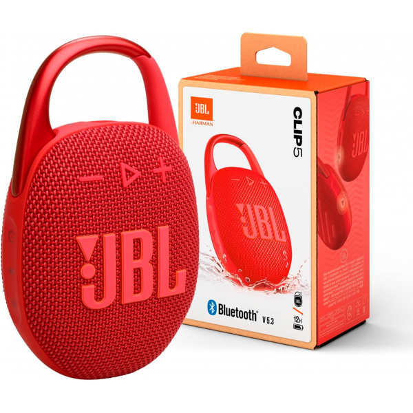 JBL Clip 5 Portable Wireless Speaker Red | Klikk Malta