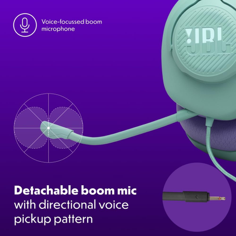 JBL Quantum 100M2 Gaming Headset Cyan | Klikk Malta